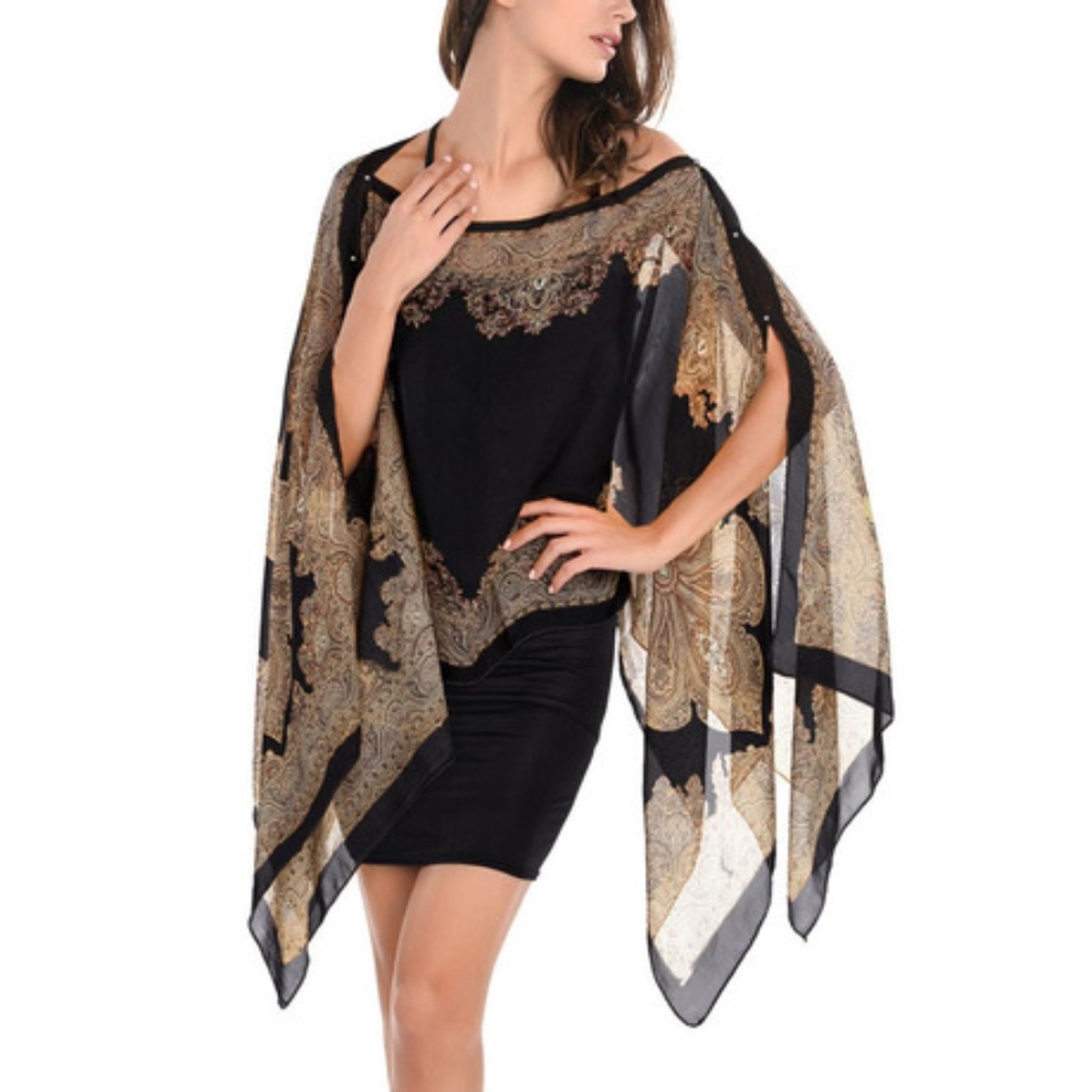 🌸PAISLEY SCARF SHAWL KAFTAN BEACH COVER BOHO CHIC - Picture 5 of 5